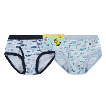 橫條巴士站牌男童三角褲-3275-2入