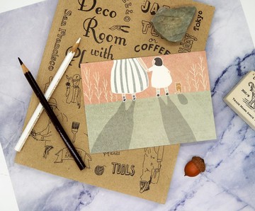 明信片-媽咪,我會永遠永遠牽著你的手