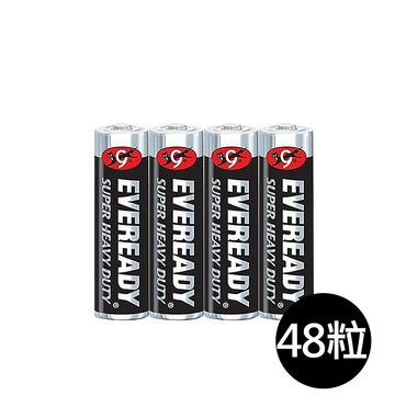 【永備EVEREADY】黑金鋼 碳鋅電池3號(AA)48入盒裝(錳乾電池 黑錳電池 乾電池)