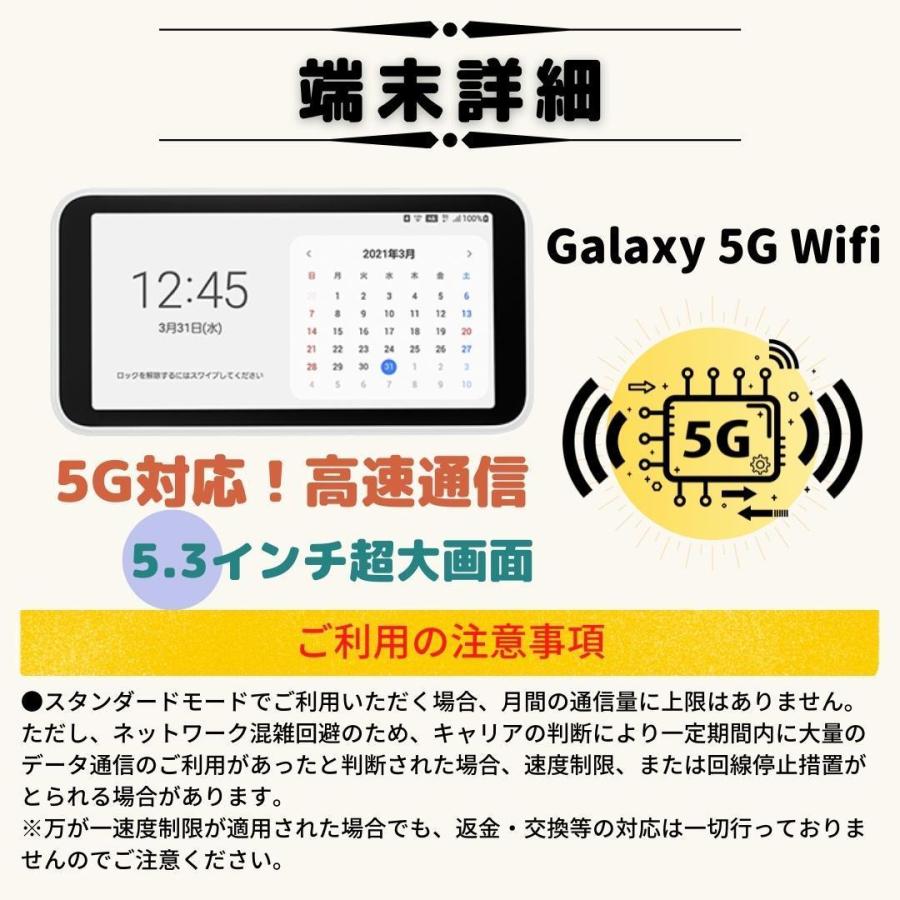 Galaxy 5G 高速通信　無制限 7日　日制限無　大容量プラン  ＷIFIレンタル　延長 1週間　テレワーク