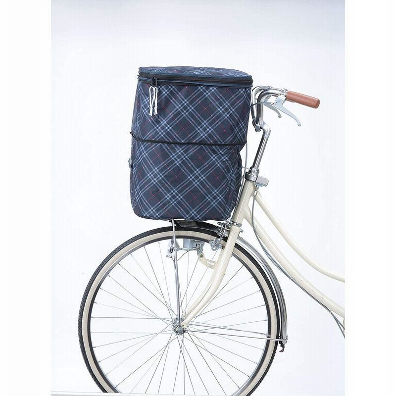 自転車アクセサリー 川住製作所 2段式前カゴカバー ブラックドット KW-245BD 超歓迎 川住製作所(kawasumi) 2段式大型角型前カゴカバー(アシスト車対応) ネイビー KW-787NV