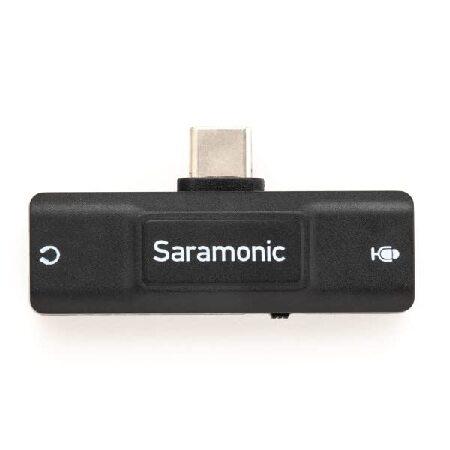 Saramonic SR-EA2U USB-C Audio Interface with 3.5mm TRS or TRRS Mic Input, 3.5mm Headphone Out ＆ Mute for Android Devices, Computers, iOS, ＆ Much Mor