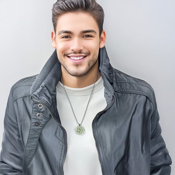 【Mobius 和諧 】陶瓷項鍊 – 雙環交疊 ( 中性設計 )