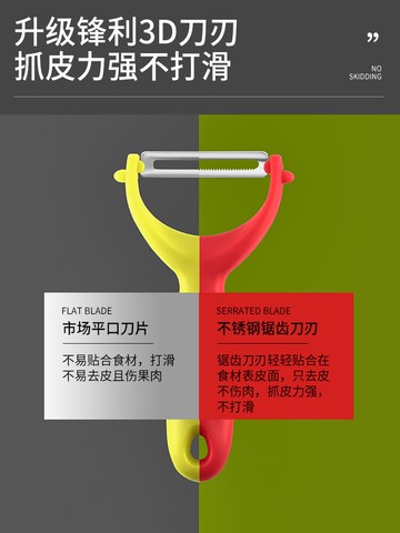 鋒利水果削皮器家用削皮刀刮皮刀土豆蘋果去刨皮瓜刨平口牙口鋸齒
