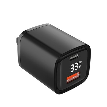 PowerRider PD35CA 33W數位顯示PD+QC3.0電源供應器 黑色