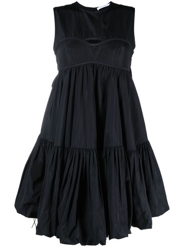 Cecilie Bahnsen - Divya bow-embellished faille minidress - women - Recycled Polyester - 12 - Black