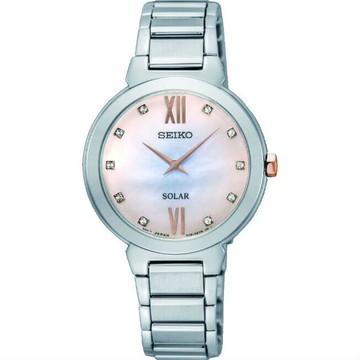 seiko SK037 精工錶 CS-B V115-0CT0P(SUP381P1) 太陽能晶鑽女錶/ 珍珠母貝面 30mm｜樂天全館特惠中★指定刷卡回饋10%
