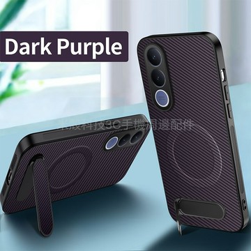 支架碳纖維紋磁吸殼 適用 VIVO V70 FE V60 V50 Lite V40 V30 Pro 防摔 手機殼 保護殼