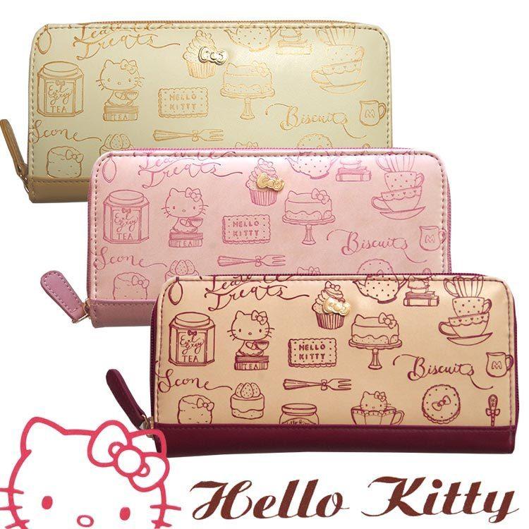 送料無料】新作HELLO KITTYラウンドファスナー長財布 新作HELLO KITTY長財布／キュートなハローキティ財布( 新作キティちゃん財布）  LINEショッピング