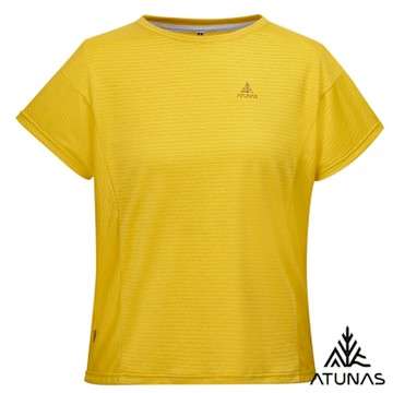 【ATUNAS 歐都納】女循環排汗透氣短袖T恤A8TS2527WC霧黃/吸濕快乾/抗UV/網路專屬款