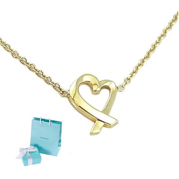 TIFFANY 18K金-小 Loving Heart 愛心墜飾女用頸鍊項鍊