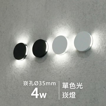【崁入孔3.5公分】4W側光崁燈｜F05-CT-60871-B、60872-B、60873-B、60874-B