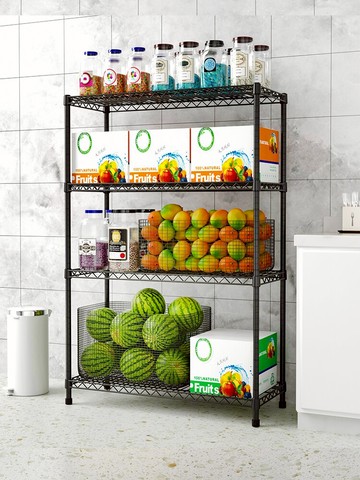 新品廚房四層置物架水果蔬菜廚具整理架子雜物多層層架落地貨架