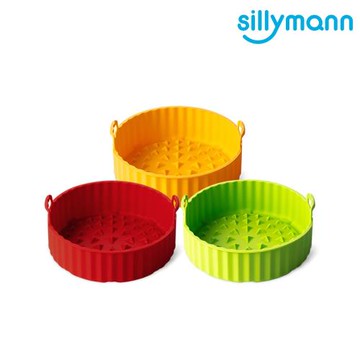 【韓國sillymann】 100%鉑金矽膠氣炸鍋烘烤籃-L