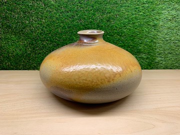 厚落灰花器 l 柴燒