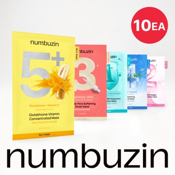 numbuzin No.1-5 Sheet Mask (10 Sheets) [Choose 1]