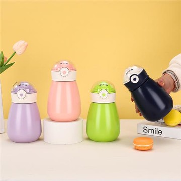 兒童保溫杯304不銹鋼彈跳蓋大肚杯大容量便攜吸管杯水杯萌萌趣