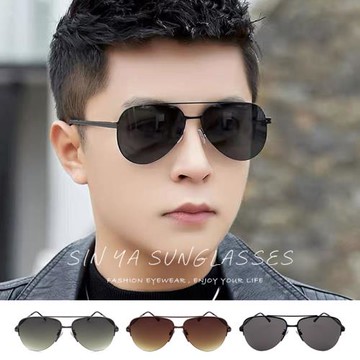 【SINYA】時尚飛行員太陽眼鏡 中性駕駛墨鏡 輕量細框設計 N105 台灣製/PC防爆鏡片/抗UV400