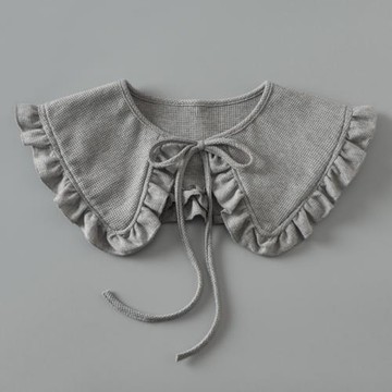 韓版針織假領子百搭毛衣裝飾領木耳邊大翻領減齡娃娃領外搭小披肩