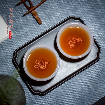德化白玉瓷鑲純銀主人杯個人杯功夫茶具茶杯龍鳳杯敬茶杯品茗杯具