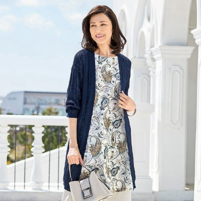 カーディガン レディース 透かし柄ニットカーディガン 50代 60代 70代 ミセスファッション シニアファッション 婦人 服 百貨店販売商品 通販 Lineポイント最大0 5 Get Lineショッピング