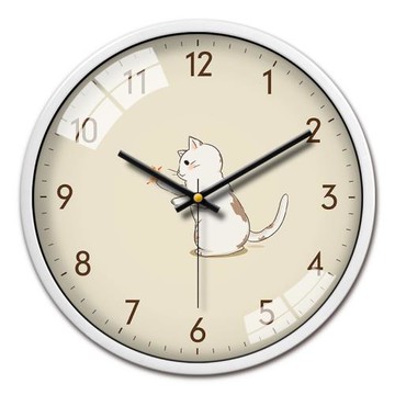 摩門掛鐘可愛卡通動物圖案時鐘兒童房間掛表客廳臥室教室靜音時鐘