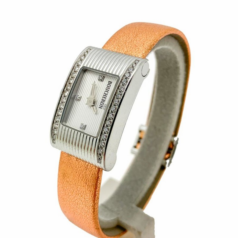 BOUCHERON ブシュロン リフレ ステンレス 4PD ダイヤベゼル