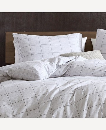 Kenneth Cole | Holden Grid Grey King Comforter-Sham Set