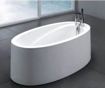 【麗室衛浴】BATHTUB WORLD YG3333 壓克力 橢圓獨立造型缸 160*80*60CM