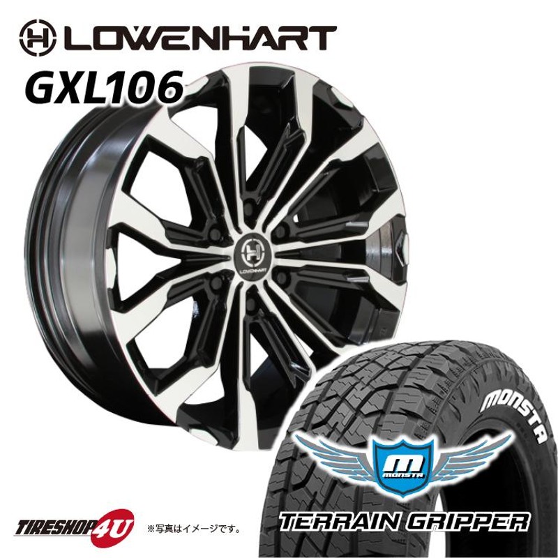 タイヤホイール4本セット LOWENHART GXL106 20x8.5J 6/139.7 +20 BP 