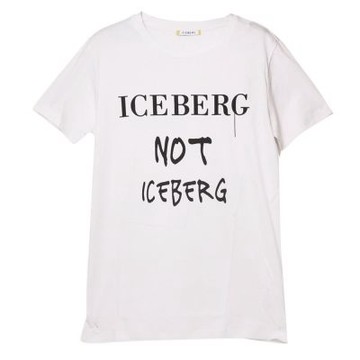 ICEBERG 女版寬鬆字母圖騰LOGO圓領T恤(白/P18EI2P/展示品)