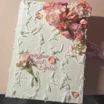 熱銷🔥手風琴書 情侶紀念冊 DIY摺疊書 風琴卡片 生日禮物 立體書空白本diy情侶立體書立體書16頁毛絨肌理布外殼風