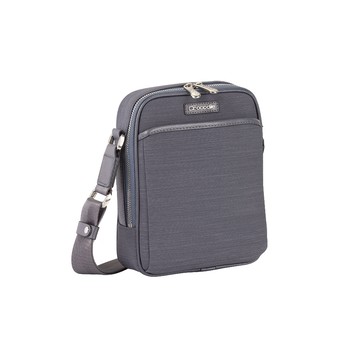 Crocodile 鱷魚皮件 男側背包 直式斜背包（L）10"平板 Marvel布配皮系列 0104-07603