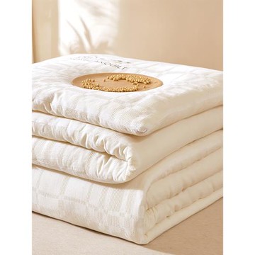 A類全棉純色柔軟春秋被芯春夏秋冬被35%大豆纖維親膚透氣單雙人床