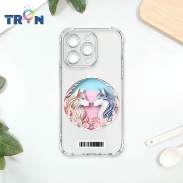 TRON IPhone 14 PRO 可愛紙雕哈士奇 四角防摔載具殼 軟殼 手機殼