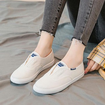 小白鞋子女2021年新款女鞋春夏款ins潮爆款百搭一脚蹬懒人帆布鞋 Yahoo奇摩超級商城 Line購物