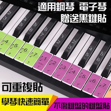 ［巴哈樂器］鋼琴鍵盤貼紙  撕下以後不留殘膠  初學者的好夥伴 再也不怕找不到音 88個鍵隨你暢遊 鍵盤貼 鋼琴貼紙