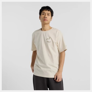 NEW BALANCE 短T LUNAR NEW YEAR 米白 蛇年 新年款 短袖 男 MT51392LIN