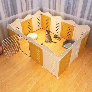 寵物狗狗圍欄家用屋狗窩室內小型犬泰迪柵欄隔離門帶廁所區狗籠子 d8053
