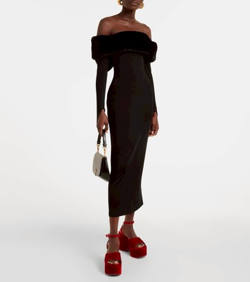 Gianvito Rossi Velvet wedge sandals