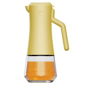 乐博乐博 DAWN系列 動向開合油壺  600ML 蘋果黃/冰島白  主體/鈉鈣玻璃  蓋子/PP、ABS、304不鏽鋼、密封矽膠圈  1個