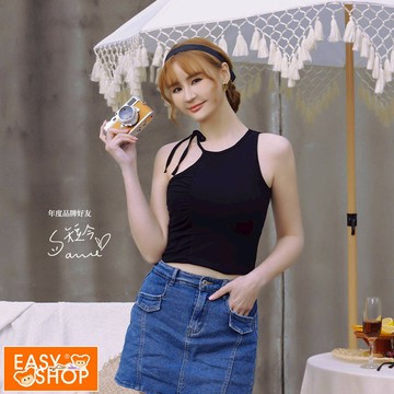 【EASY SHOP】Banana Pie-削肩不對稱綁帶BRA TOP-德慕尼黑