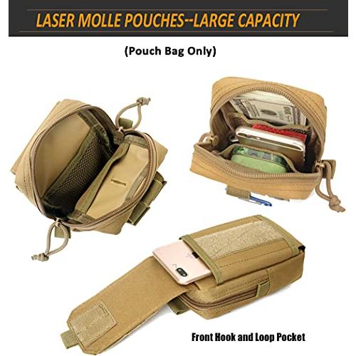 Molle 電話ポーチ 小型 MOLLE アドミンポーチ タクティカル レーザー EDCポーチ アクセサリー 防水 ユーティリティ ホルスターポーチ