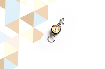 i好溜 伸縮鑰匙圈 -手繪風系列 / 元氣柴犬_AYH13