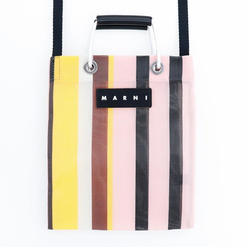 MARNI ストライプ ナイロンバッグ　サコッシュ MARNI マルニ ストライプミニショルダーバッグ 斜め掛け