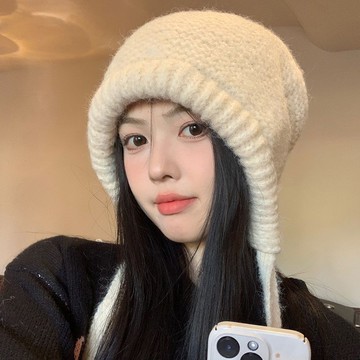 免運🔮真維斯包包帽巴拉克拉法帽毛絨雷鋒帽冬季保暖護耳針織套頭帽子女 堆堆帽 針織帽 冷帽 月子帽 針織帽 包頭帽 雪帽