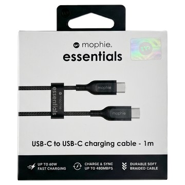 mophie Type-C - Type-C編織數據線  1m  黑色  1條