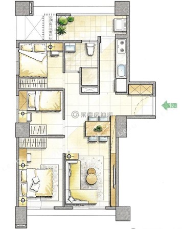 華興悅三房平面車位邊間｜新竹縣竹北市華興三街