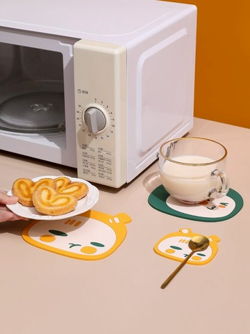 嘻哈隔熱墊耐高溫硅膠防燙墊餐桌墊卡通餐墊家用杯墊砂鍋墊碗盤墊