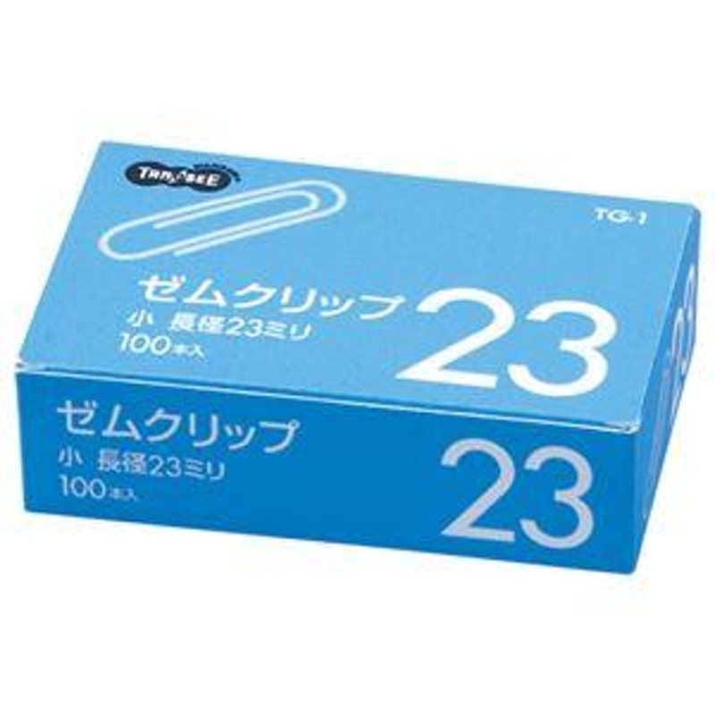 まとめ） TANOSEE ゼムクリップ 小 23mm シルバー 1箱（100本） 〔×100